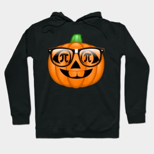 Pi Math Nerdy Pumpkin Emoji Nerd Glasses Jack O Lantern Hoodie